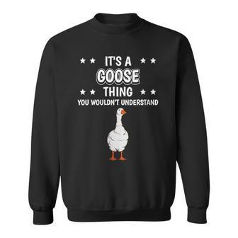 Damen Ist So Ein Gans Ding Lustiger Spruch Gänse Mit-Ausschnitt Sweatshirt - Geschenkecke