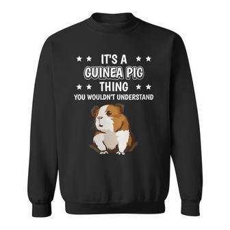 Damen Ist So Ein Meerschweinchen Ding Lustiger Spruch Meerschwein Mit-Ausschnitt Sweatshirt - Geschenkecke