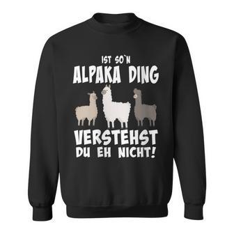 Damen Ist So N Alpaka Ding Alpaka Und Lamas Mit-Ausschnitt Sweatshirt - Geschenkecke