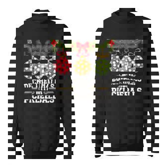 Deck The Halls With Pickleballs Christmas Holiday Sweatshirt - Seseable