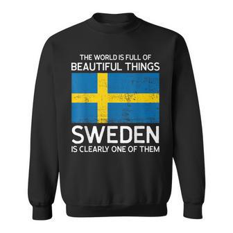 Die Welt Ist Schöne Dinge Schwedische Wurzeln Sweatshirt - Geschenkecke