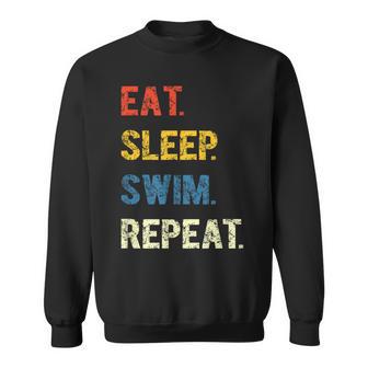 Eat Sleep Swim Repeat Schwimmer Schwimmen Sweatshirt - Geschenkecke