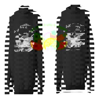 Eat Your Veggies Modern Vegetarians Vegans Graphic Sweatshirt - Monsterry