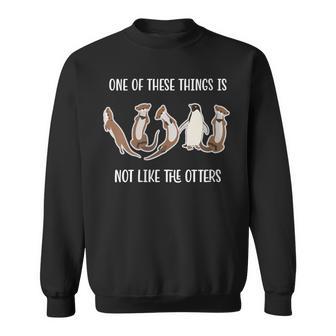 Eines Dieser Dinge Ist Nicht Wie Die Lustige Neuheit Otter Mit-Ausschnitt Sweatshirt - Geschenkecke