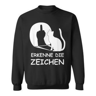 Erkenne Die Zeichen Wkekatze Schattenspiel Cats Sweatshirt - Geschenkecke