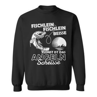 Fischlein Beisse Angler Fishing Sweatshirt - Geschenkecke