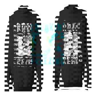 Freakin Freezing Winter Cowboy Snowman Christmas Pajamas Sweatshirt - Monsterry