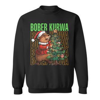 Polish Meme Christmas Bobr Kurwa Bober Bobr Sweatshirt - Geschenkecke