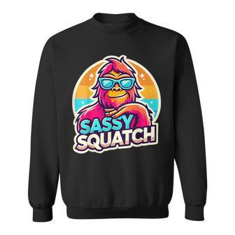 Sasquatch Sassy Squatch Bigfoot Humor Lover Sweatshirt - Thegiftio UK