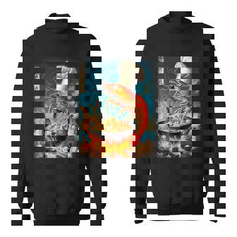 Shrimp Fried This Rice Meme Painting Distressed Style Sweatshirt - Monsterry