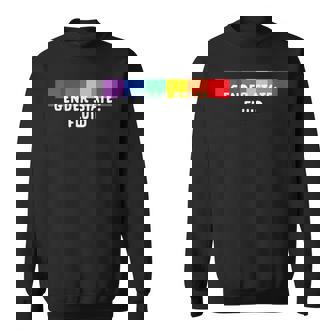 Gender State Fluid Rainbow Gender Neutral Pride Androgyny Sweatshirt - Monsterry