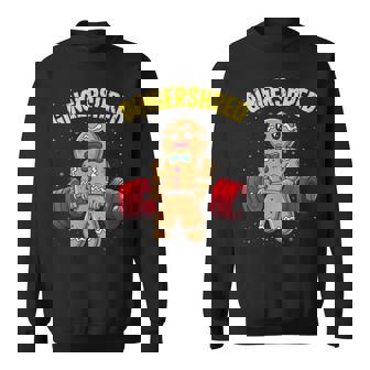 Gingershred Gingerbread Man Gym Bodybuilding Christmas Sweatshirt - Monsterry