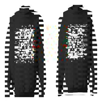 Glow With Cheer Santa Christmas Lights Holiday Xmas Sweatshirt - Monsterry