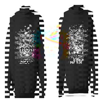Happy New Year Cat 2025 Happy Meow Year Kitten Lovers Premium Sweatshirt - Monsterry
