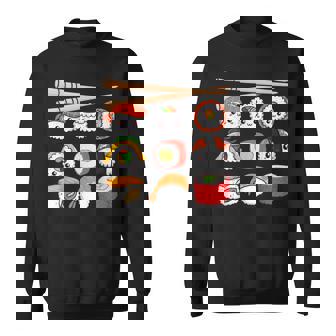 Happy Sushi Anime Kawaii Set For Japanese Food Lovers Sweatshirt - Thegiftio UK