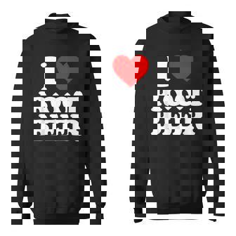 I Heart Root Beer Love Drink Float Lovers Graphic Sweatshirt - Thegiftio UK