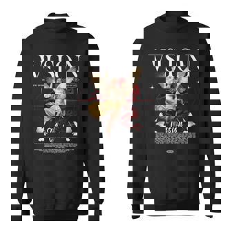 Hip Hop Vintage Hipster Edgy Urban Y2k Back Print Streetwear Sweatshirt - Seseable