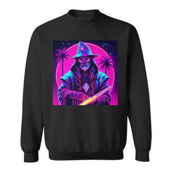 Hipster Wizard Retro Print Sweatshirt - Geschenkecke