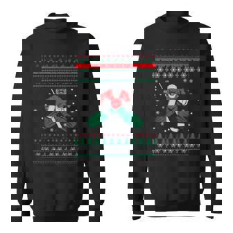 Hockey Goalie Player Christmas Youth Ice Hockey Lover Boys Sweatshirt - Thegiftio UK