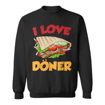 Ich Liebe Döner Kebab Fleisch Döner Sweatshirt - Geschenkecke