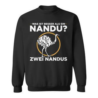 Was Ist Besser Als Ein Nandu Zwei Nandus Saying Sweatshirt - Geschenkecke