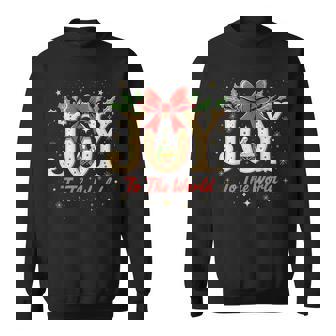 Joy To The World Nativity Jesus Christmas Religious Holiday Sweatshirt | Mazezy