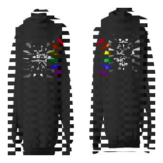 LGBTQ Holiday Season Gay Pride LGBT Christmas Snowflake Tank Top Sweatshirt - Monsterry