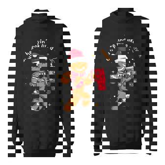 Out Here Looking Like A Snack Boujee Christmas Gingerbread Sweatshirt | Mazezy