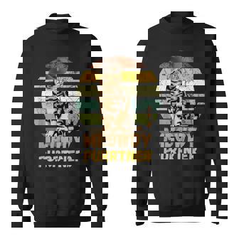 Meowdy Purrtner Mashup Between Meow And Howdy Cat Sweatshirt - Monsterry