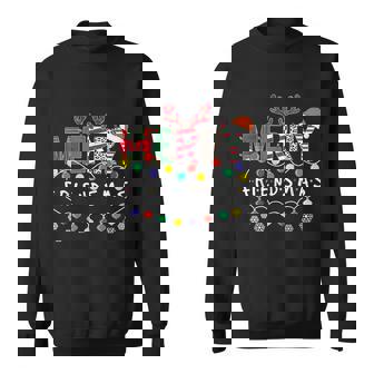 Merry Friendsmas Plaid Leopard Friends Merry Christmas Sweatshirt - Thegiftio UK