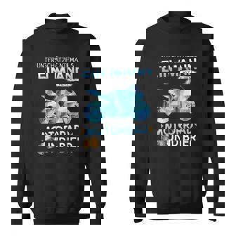 Motorrad Unterschätze Niemals Mann Sweatshirt - Seseable
