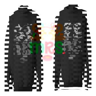 Mrs Reindeer Deer Matching Family Group Christmas Sweatshirt - Monsterry