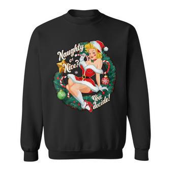 Naughty Or Nice Du Entscheide Pinup Sweatshirt - Geschenkecke