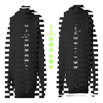 Nerdy Polyhedral Dice Set Sword Geeky Minimalist D20 Sweatshirt - Monsterry
