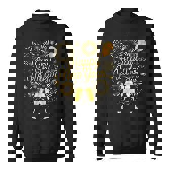 New Years Eve Party Supplies Nye Matching Happy New Year Sweatshirt | Mazezy