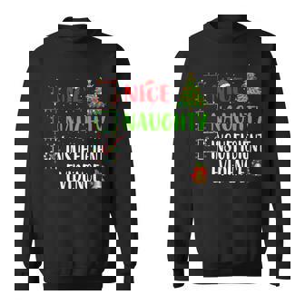 Nice Naughty Insufficient Evidence Christmas List Holiday Sweatshirt - Thegiftio UK