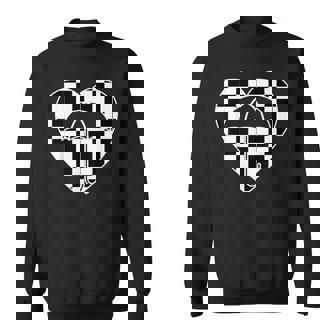 Parapluie À Carreaux En Forme De Cœur Noir Et Blanc Sweater e - Cadeauxyz