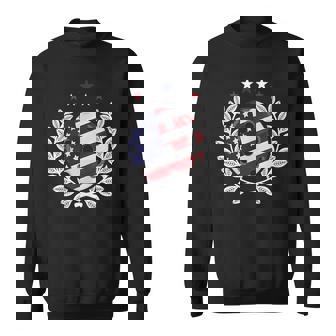 Patriotic Pickleball USA Flag Inlay With Peace Wreath Tank Top Sweatshirt - Monsterry