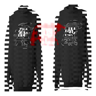 Rocky Bear Custom Red Buffalo Plaid Christmas Pajama Tank Top Sweatshirt - Monsterry