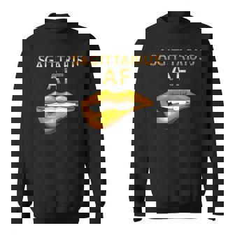 Sagittarius Af Gold Sexy Lip Birthday Sweatshirt - Monsterry