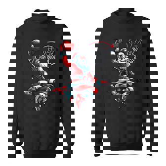 Santa Claus Dunking A Basketball Christmas Basketball Sweatshirt - Monsterry