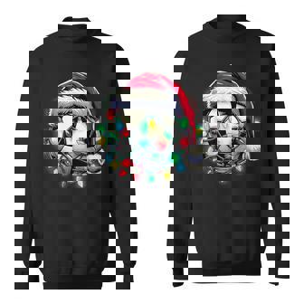 Santa Soccer Ball Christmas Sweatshirt - Monsterry
