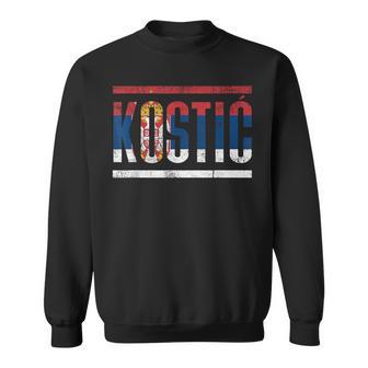 Serbian Last Name Kostic With The Flag Of Serbia Sweatshirt - Geschenkecke