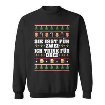 Sie Isst Für Zwei Ich Trink Drei Werdender Father S Sweatshirt - Geschenkecke