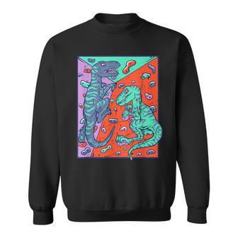 T-Rex Rock Climbing Dino Bouldering Sweatshirt - Geschenkecke