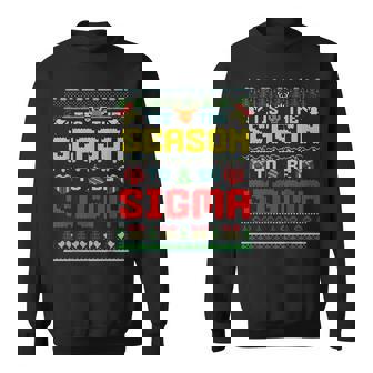 Tis The Season To Be Sigma Christmas Brainrot Ironic Meme Sweatshirt | Mazezy