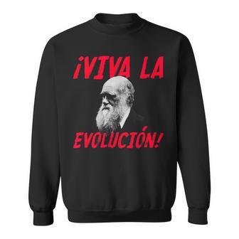 Viva La Evolución Charles Darwin Portrait Boys Sweatshirt - Geschenkecke