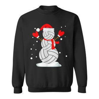 Volleyball Snowman Christmas Shirts T-Shirt Sweatshirt - Monsterry