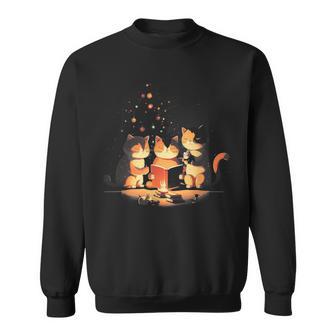 Weihnachtskatze Katze Süßer Hut Kunst Illustration Sweatshirt - Geschenkecke