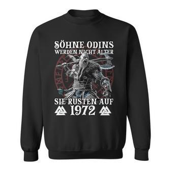 Wikinger T Männer Odin Wikinger Jahrgang 1972 Geburtstags Sweatshirt - Geschenkecke